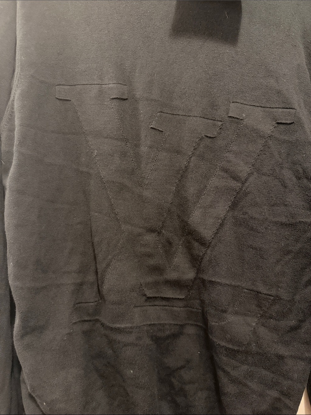 Men’s LV subtle logo knit hoodie - Picture 4 of 6